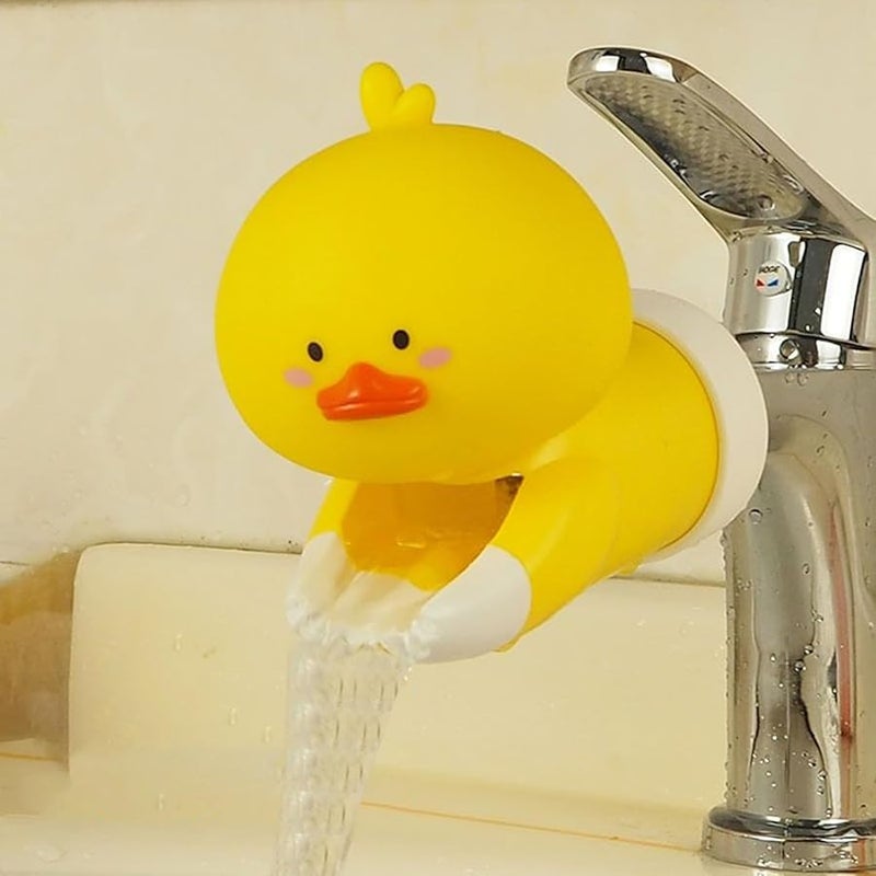 Durable Silicone Sink Spout Extender Cute Duck Tap Attachment For Kids Handwashing - Image 4